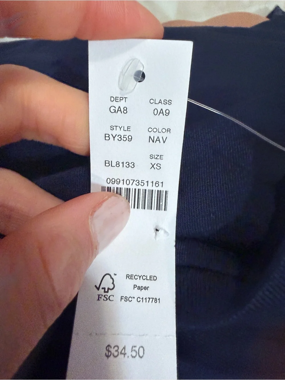 J crew Vintage jersey classic-fit crewneck T-shirt navy blue